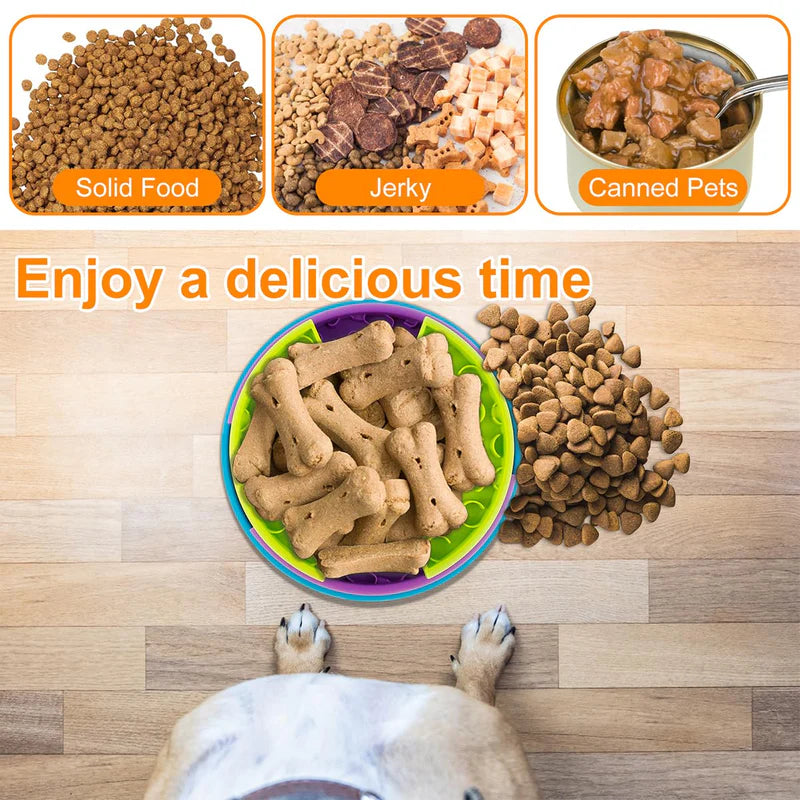 Pet Slow Food Bowl Anti Choking Cat Bowl,3in1