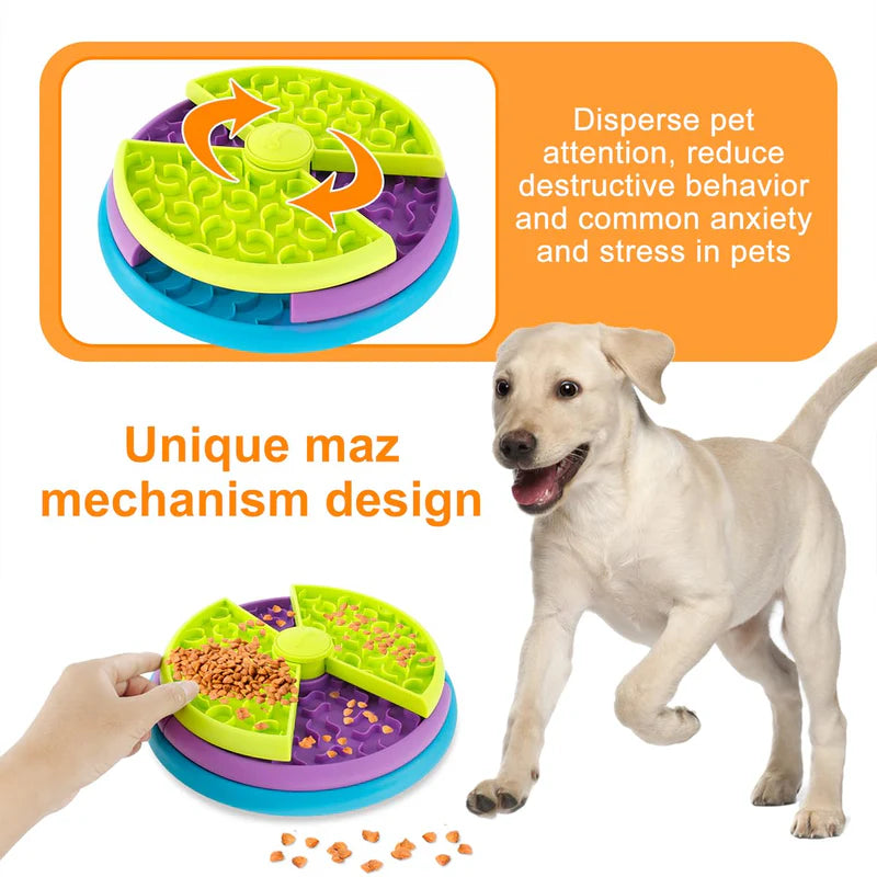 Pet Slow Food Bowl Anti Choking Cat Bowl,3in1