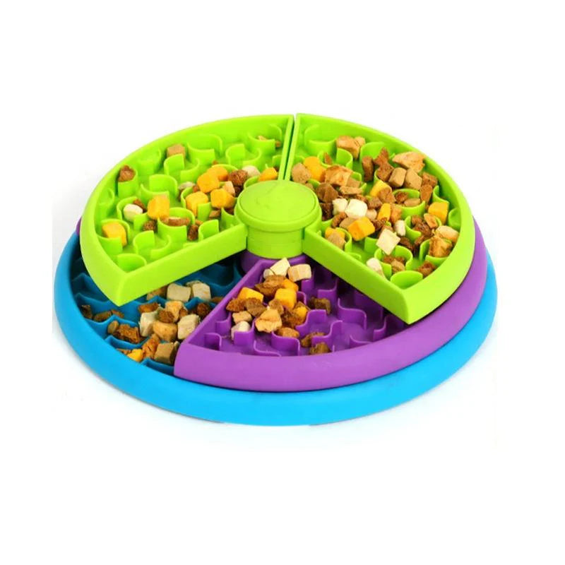 Pet Slow Food Bowl Anti Choking Cat Bowl,3in1