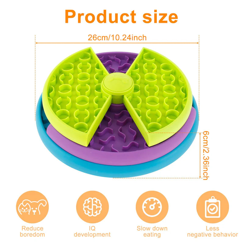 Pet Slow Food Bowl Anti Choking Cat Bowl,3in1